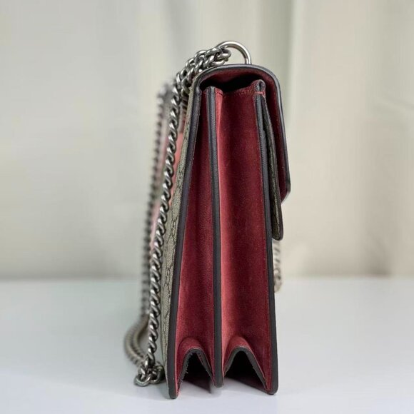 Gucci GG Logo Supreme Large Dionysus Shoulder Bag with Floral Accent - Picture 4 of 8